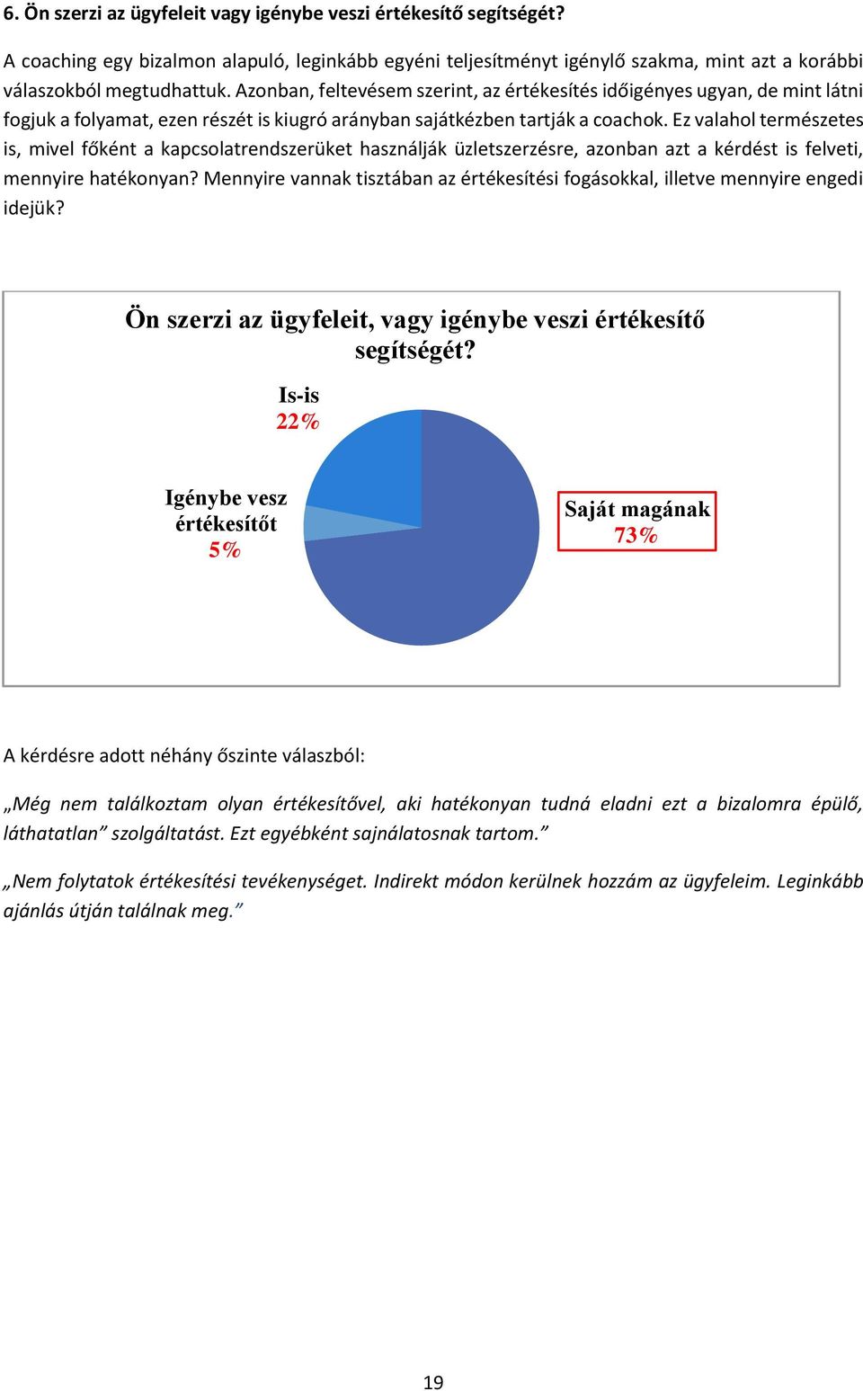 Ez valahol természetes is, mivel főként a kapcsolatrendszerüket használják üzletszerzésre, azonban azt a kérdést is felveti, mennyire hatékonyan?