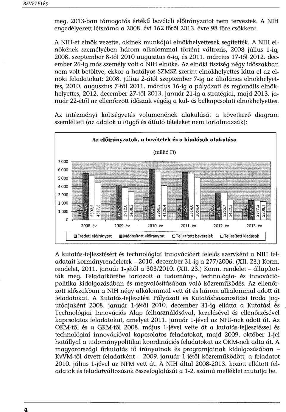 szeptember 8-tól 2010 augusztus 6-ig, és 2011. március 17-től 2012. december 26-ig más személy volt a NIH elnöke.