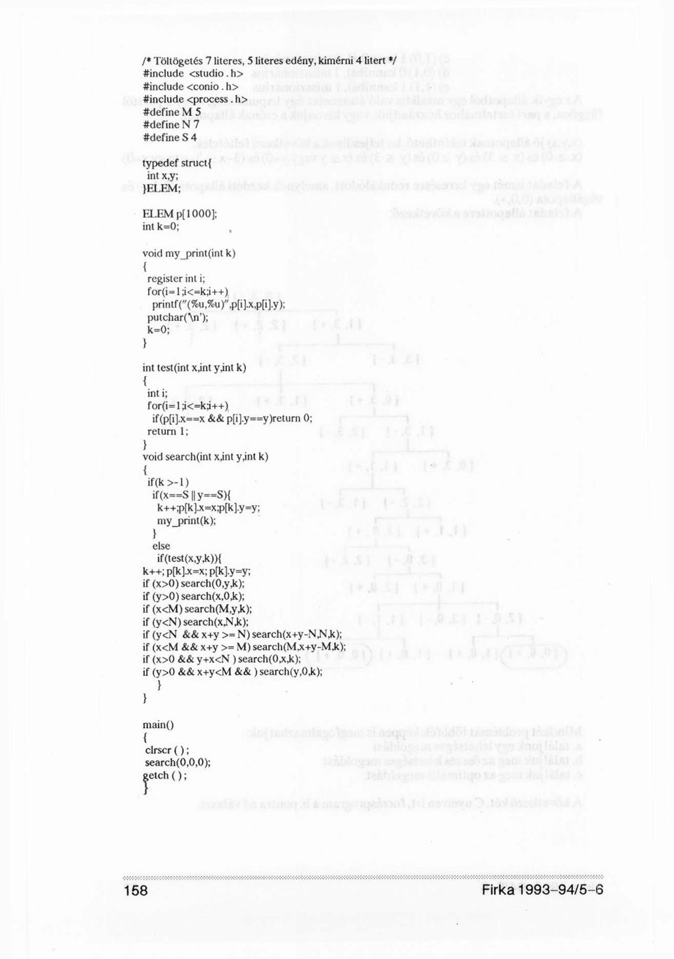 y); putchar(\n'); k=0; int test(int xjnt y,int k) int i; for(i=l3<=kj++). if(p[i].x==x && p[i].y==y)return 0; return 1; void search(int x,int yjnt k) if(k >-1) if ( X ==S y==s) k++;p[k].x=x;p[k].