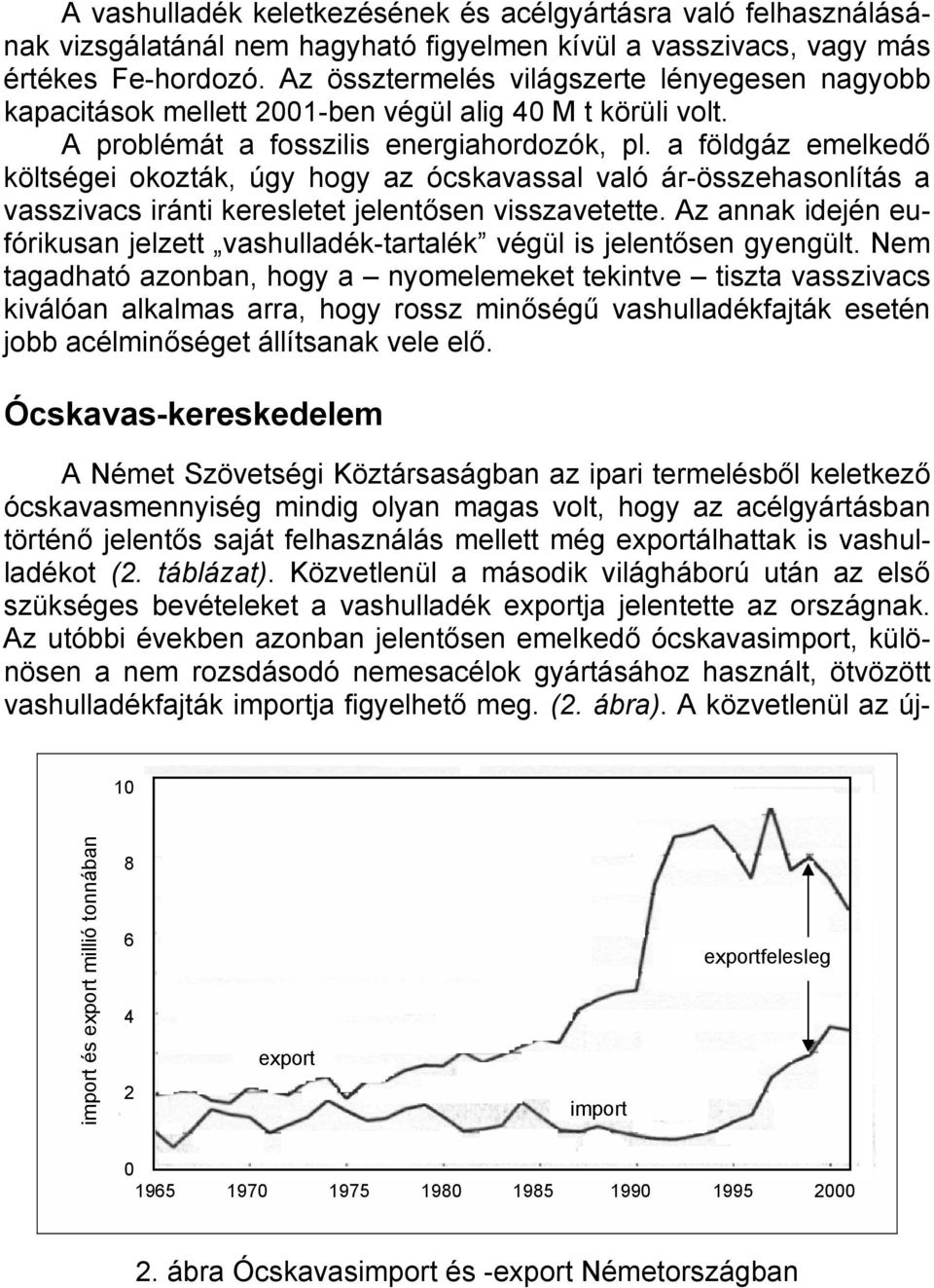 a földgáz emelkedő költségei okozták, úgy hogy az ócskavassal való ár-összehasonlítás a vasszivacs iránti keresletet jelentősen visszavetette.