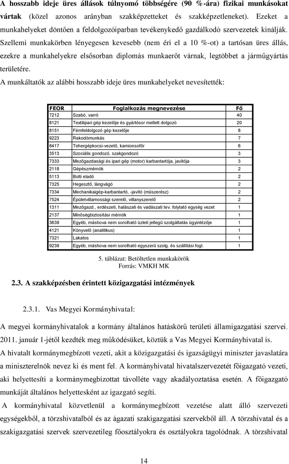 Szellemi munkakörben lényegesen kevesebb (nem éri el a 10 %-ot) a tartósan üres állás, ezekre a munkahelyekre elsősorban diplomás munkaerőt várnak, legtöbbet a járműgyártás területére.