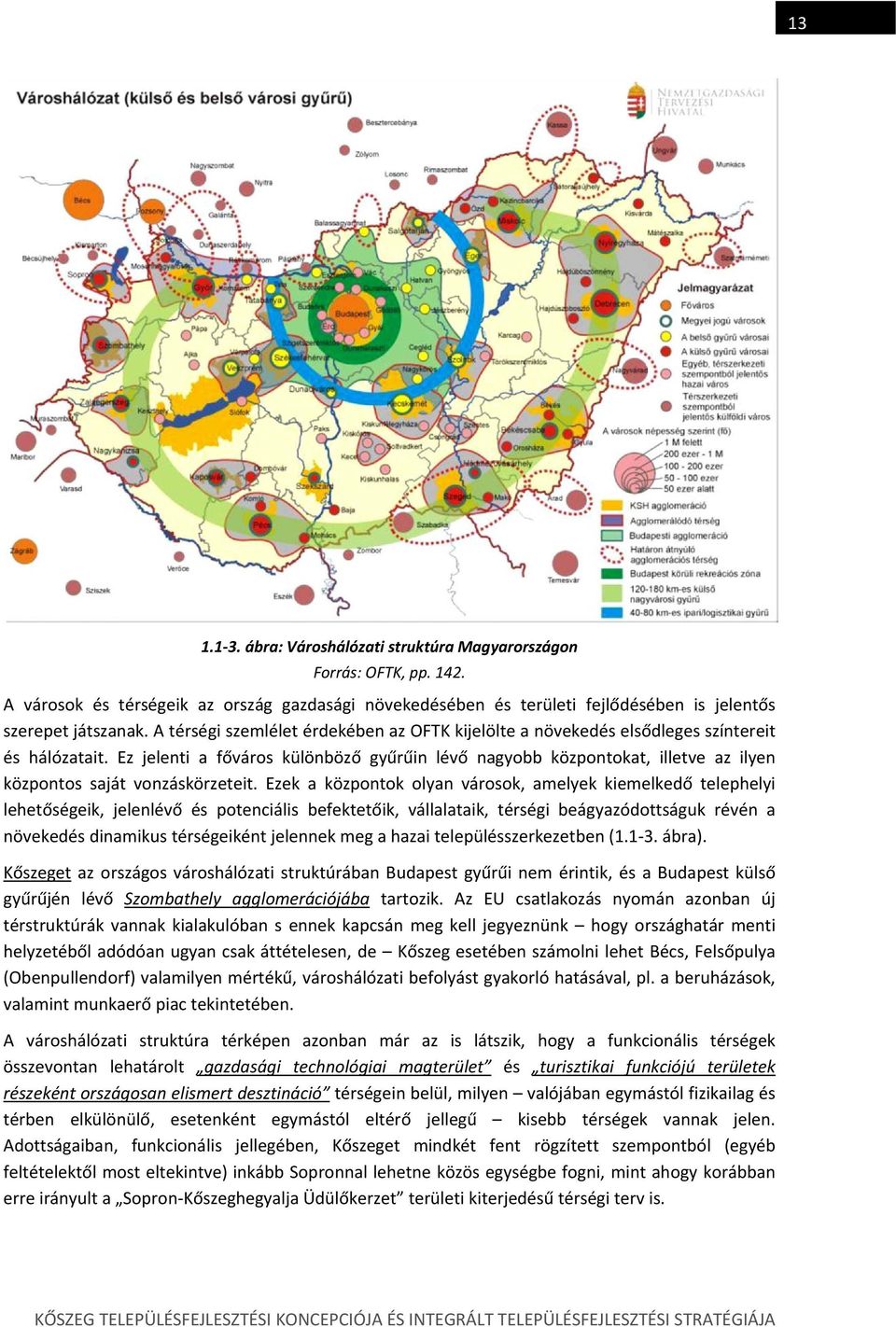 Ez jelenti a főváros különböző gyűrűin lévő nagyobb központokat, illetve az ilyen központos saját vonzáskörzeteit.