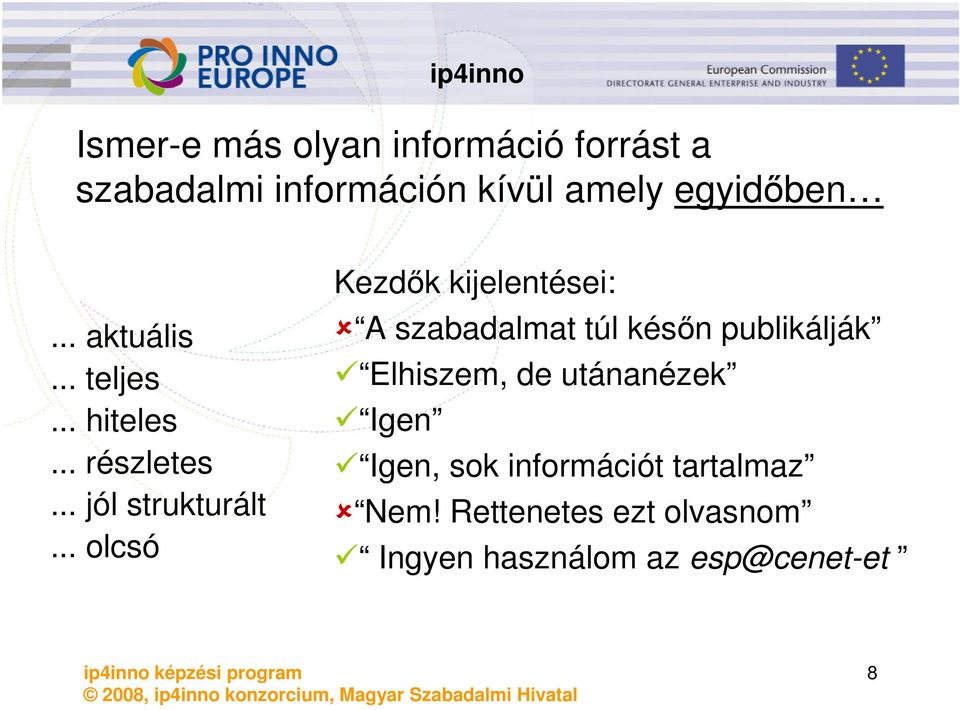 .. olcsó Kezdők kijelentései: A szabadalmat túl későn publikálják Elhiszem, de