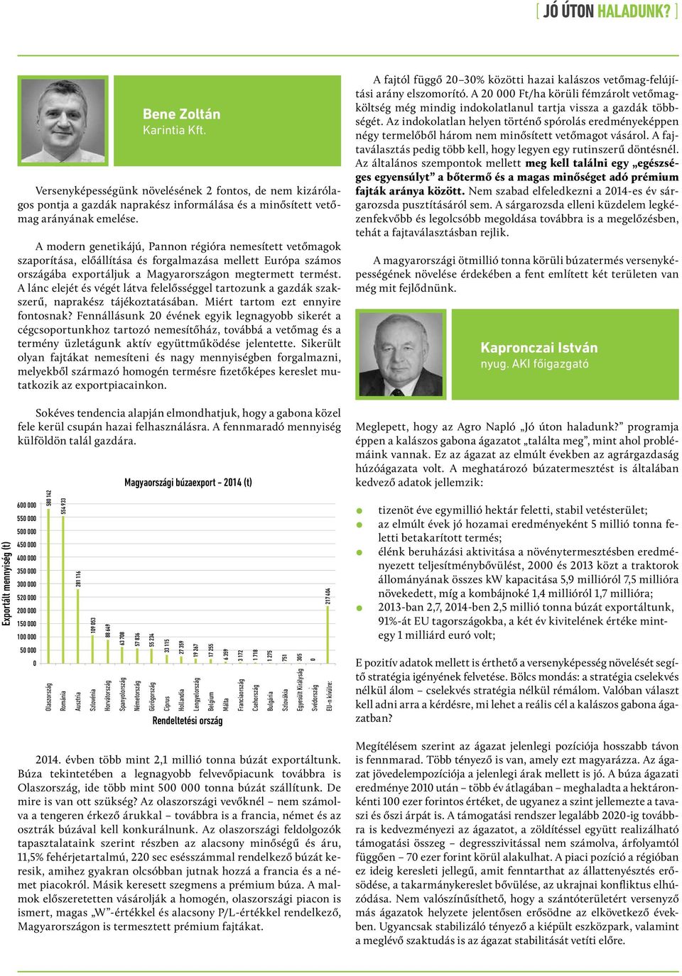 A modern genetikájú, Pannon régióra nemesített vetőmagok szaporítása, előállítása és forgalmazása mellett Európa számos országába exportáljuk a Magyarországon megtermett termést.