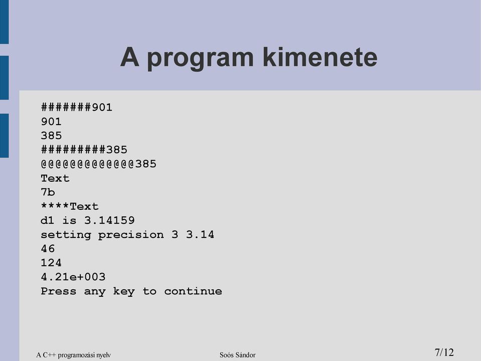 14159 setting precision 3 3.14 46 124 4.