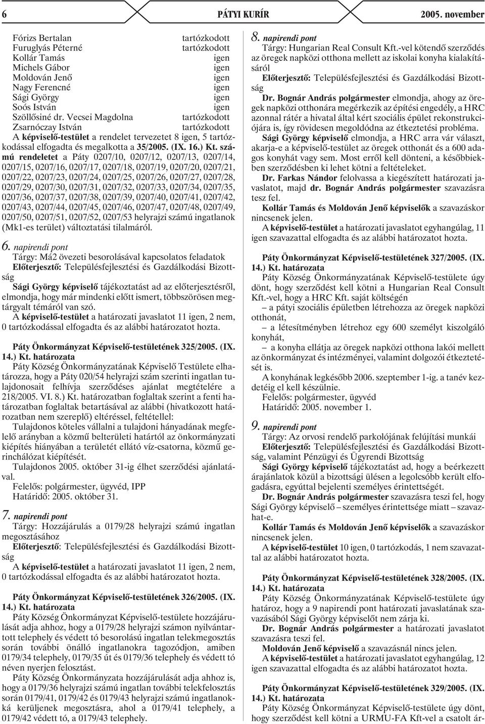 számú rendeletet a Páty 0207/10, 0207/12, 0207/13, 0207/14, 0207/15, 0207/16, 0207/17, 0207/18, 0207/19, 0207/20, 0207/21, 0207/22, 0207/23, 0207/24, 0207/25, 0207/26, 0207/27, 0207/28, 0207/29,