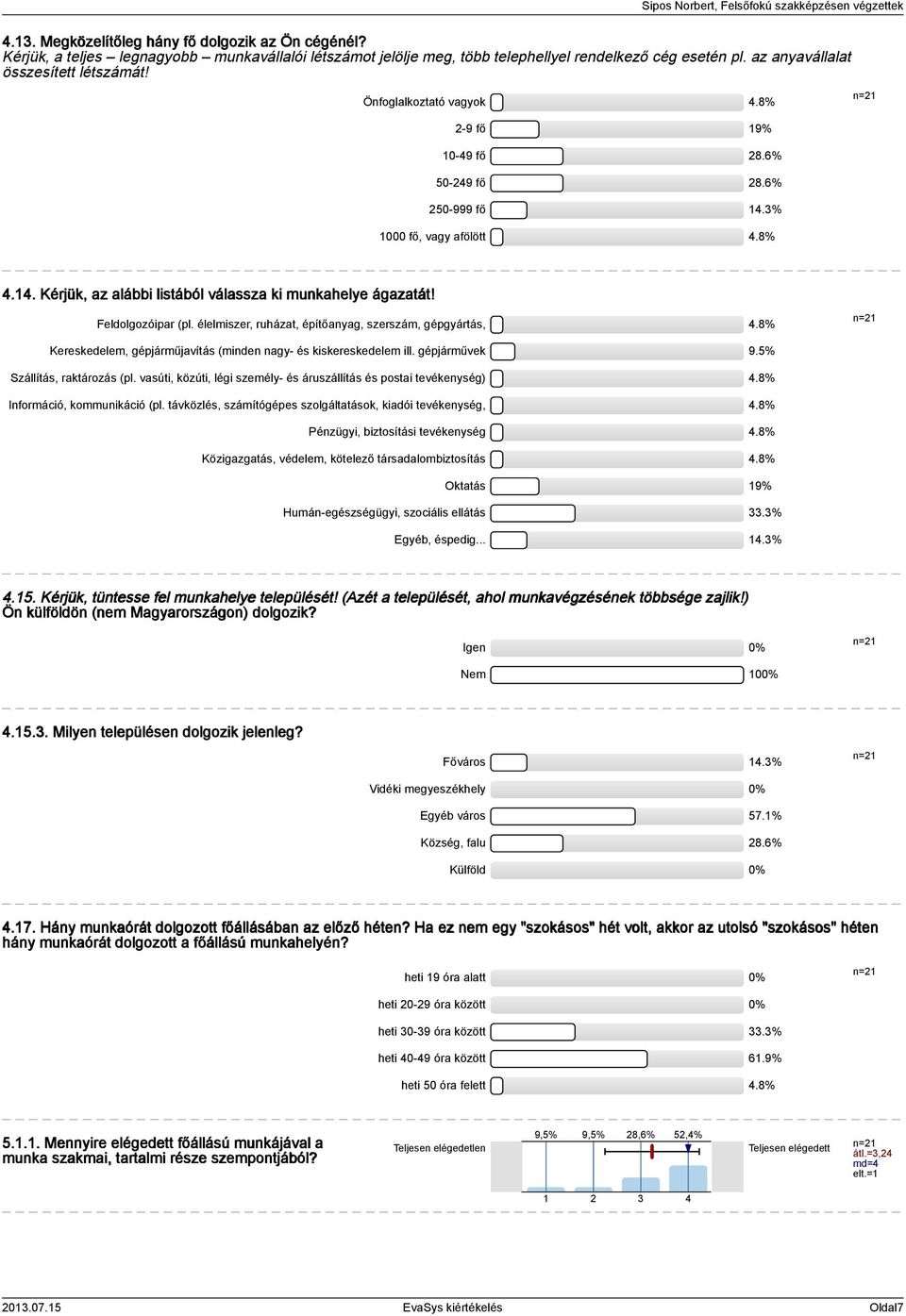 élelmiszer, ruházat, építőanyag, szerszám, gépgyártás,.8% n= Kereskedelem, gépjárműjavítás (minden nagy- és kiskereskedelem ill. gépjárművek 9.% Szállítás, raktározás (pl.