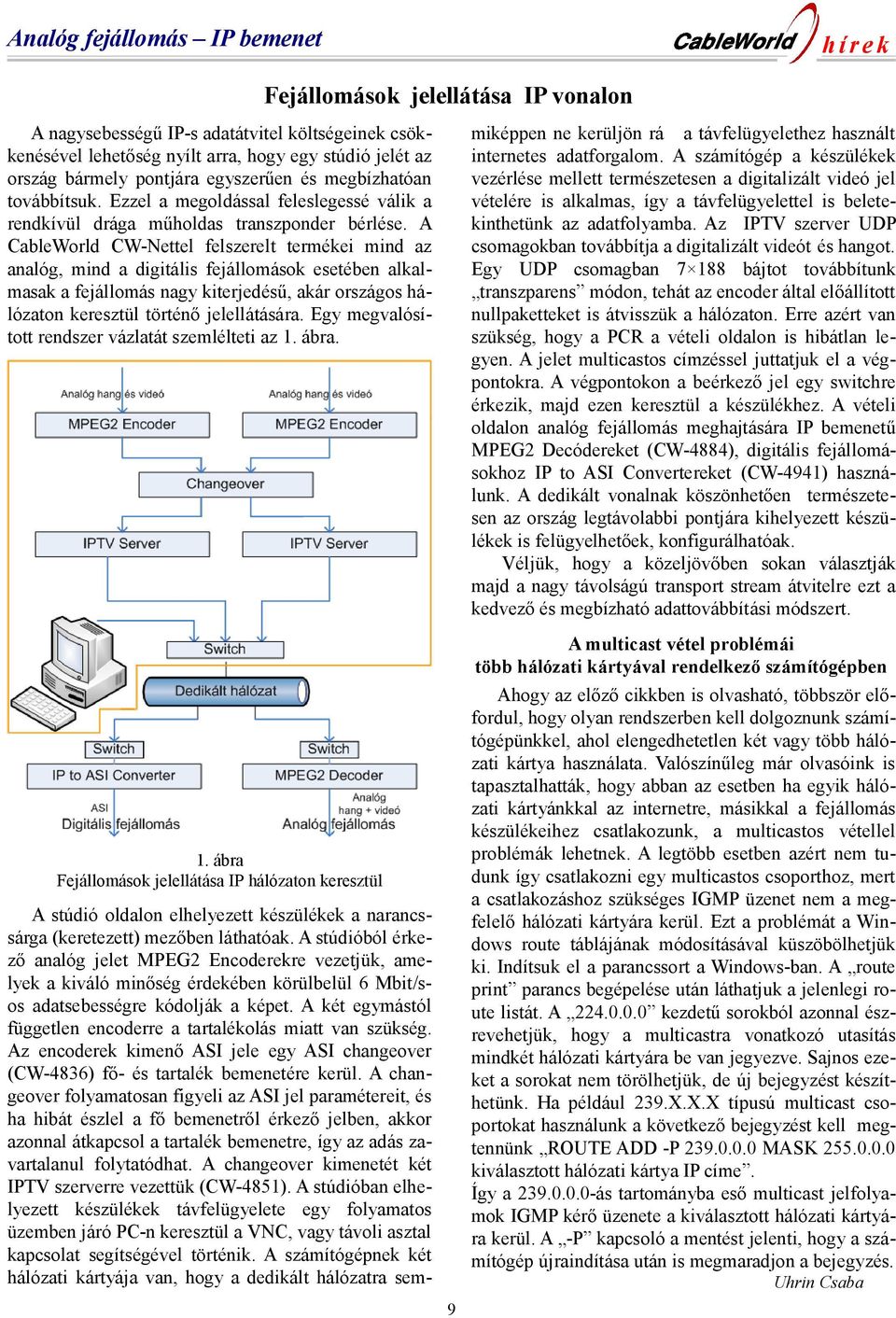 A CableWorld CW-Nettel felszerelt termékei mind az analóg, mind a digitális fejállomások esetében alkalmasak a fejállomás nagy kiterjedésű, akár országos hálózaton keresztül történő jelellátására.