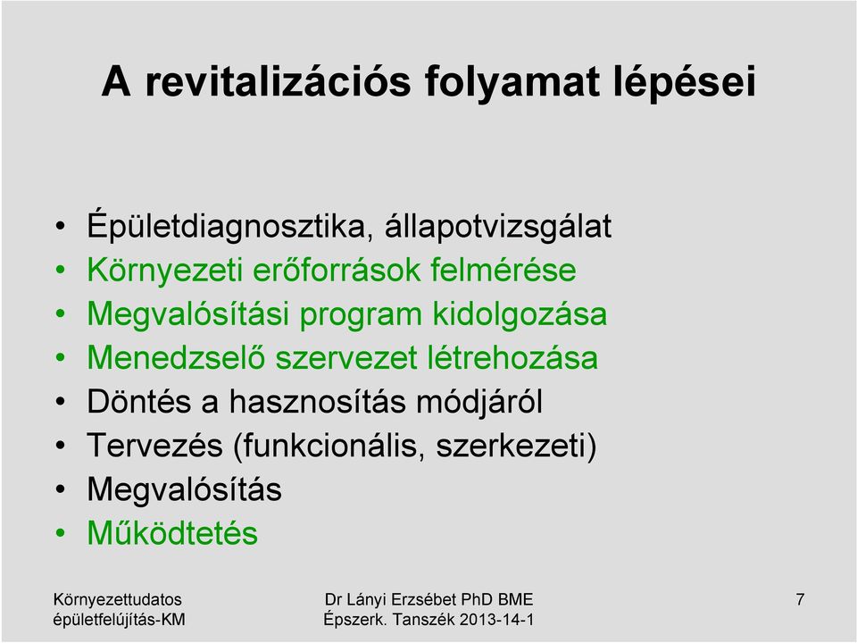 program kidolgozása Menedzselő szervezet létrehozása Döntés a