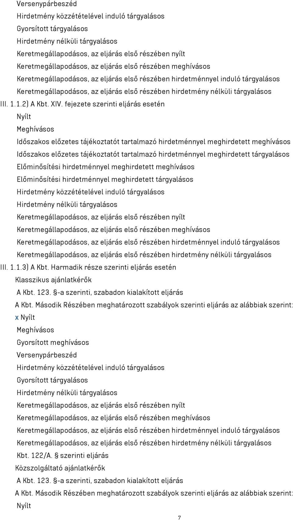 XIV. fejezete szerinti eljárás esetén Nyílt Meghívásos Időszakos előzetes tájékoztatót tartalmazó hirdetménnyel meghirdetett meghívásos Időszakos előzetes tájékoztatót tartalmazó hirdetménnyel