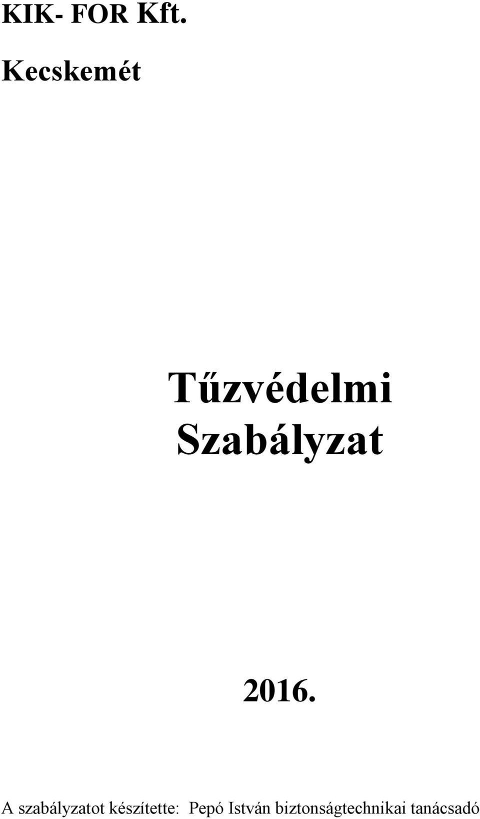 Szabályzat 2016.