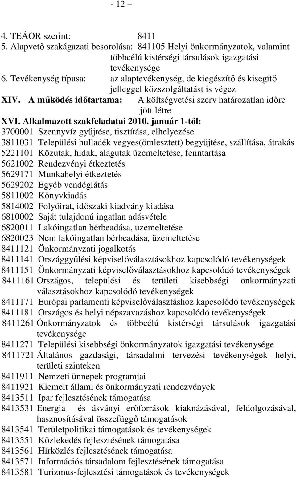 Alkalmazott szakfeladatai 2010.