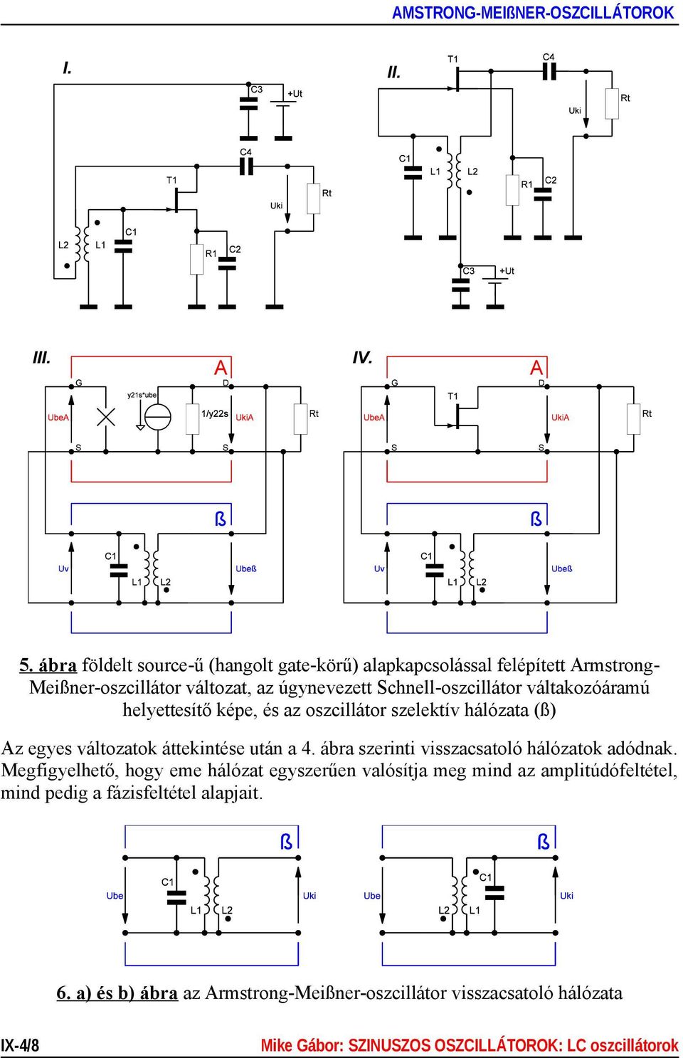 után a 4. ábra szerinti visszacsatoló hálózatok adódnak.