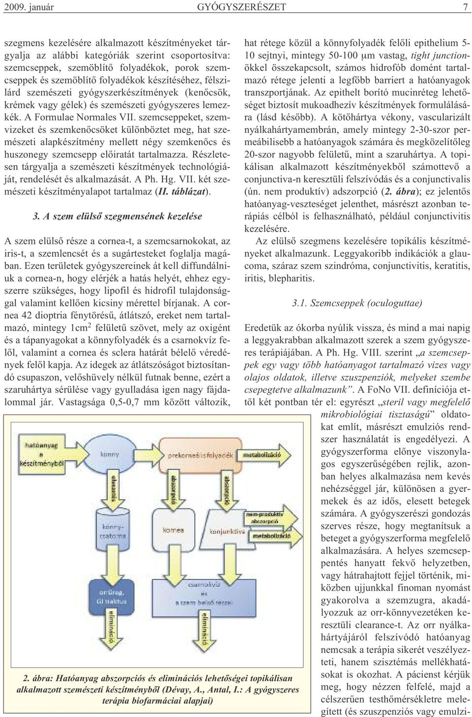 szemcseppeket, szemvizeket és szemkenőcsöket különböztet meg, hat szemészeti alapkészítmény mellett négy szemkenőcs és huszonegy szemcsepp előiratát tartalmazza.