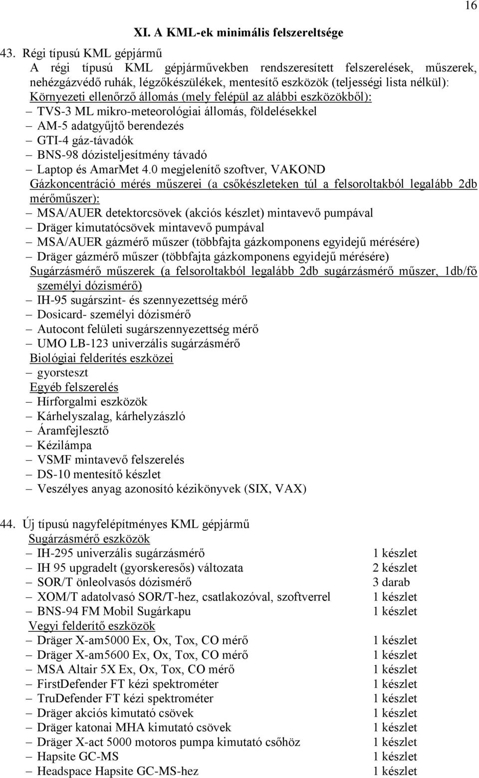 ellenőrző állomás (mely felépül az alábbi eszközökből): TVS-3 ML mikro-meteorológiai állomás, földelésekkel AM-5 adatgyűjtő berendezés GTI-4 gáz-távadók BNS-98 dózisteljesítmény távadó Laptop és