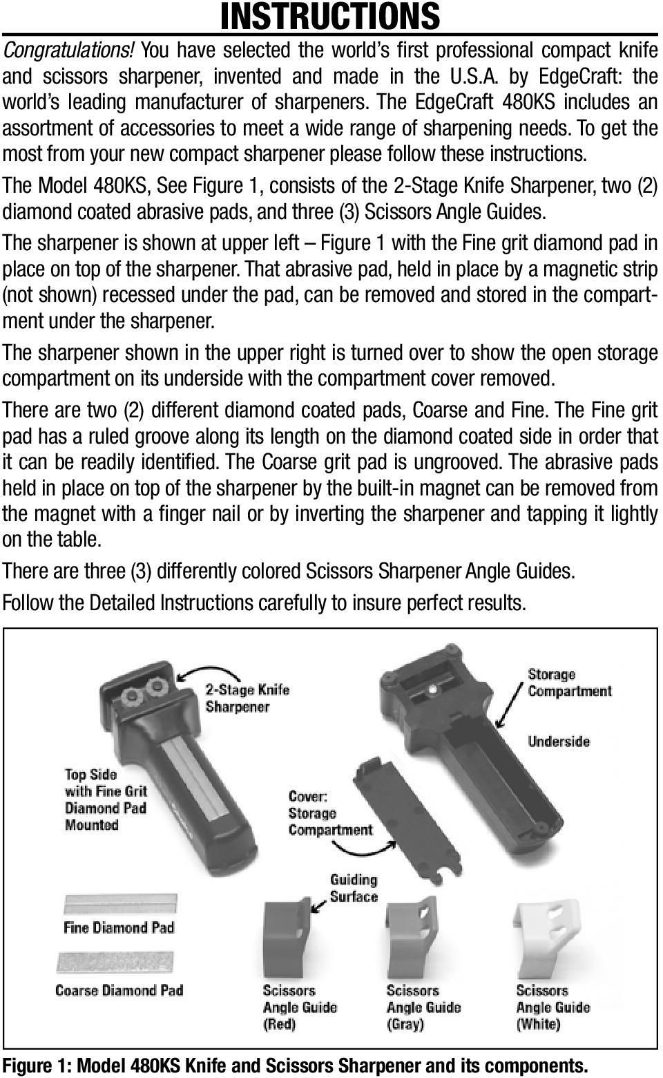 To get the most from your new compact sharpener please follow these instructions.