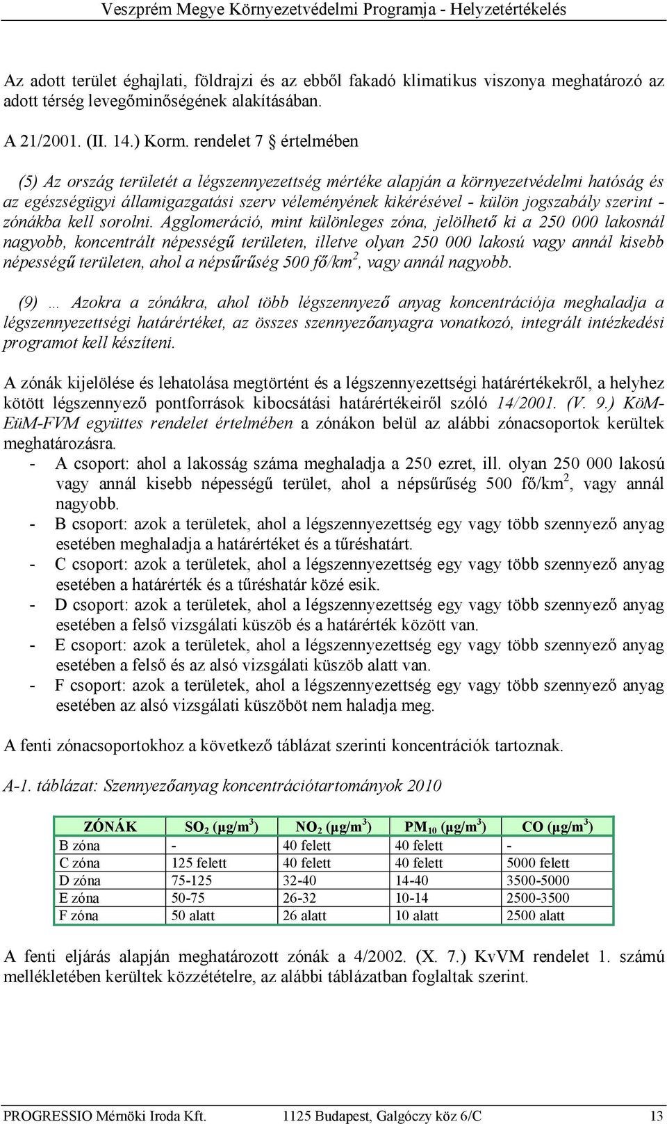 rendelet 7 értelmében (5) Az ország területét alégszennyezettség mértéke alapján akörnyezetvédelmihatóság és azegészségügyi államigazgatásiszerv véleményének kikérésével -külön jogszabályszerint -