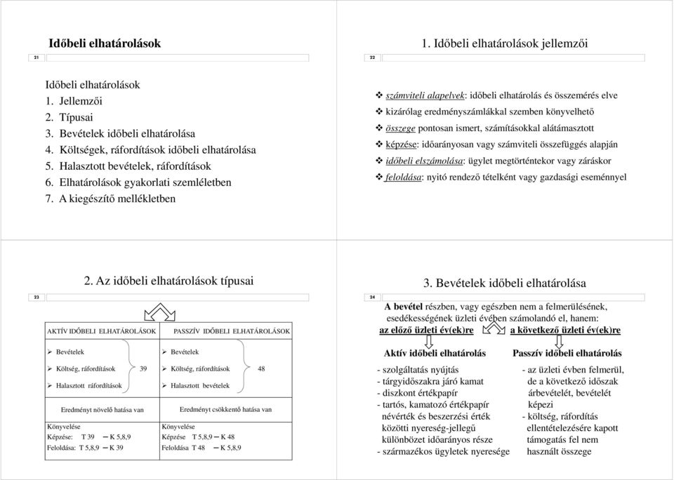 A kiegészítő mellékletben számviteli alapelvek: időbeli elhatárolás és összemérés elve kizárólag eredményszámlákkal szemben könyvelhető összege pontosan ismert, számításokkal alátámasztott képzése: