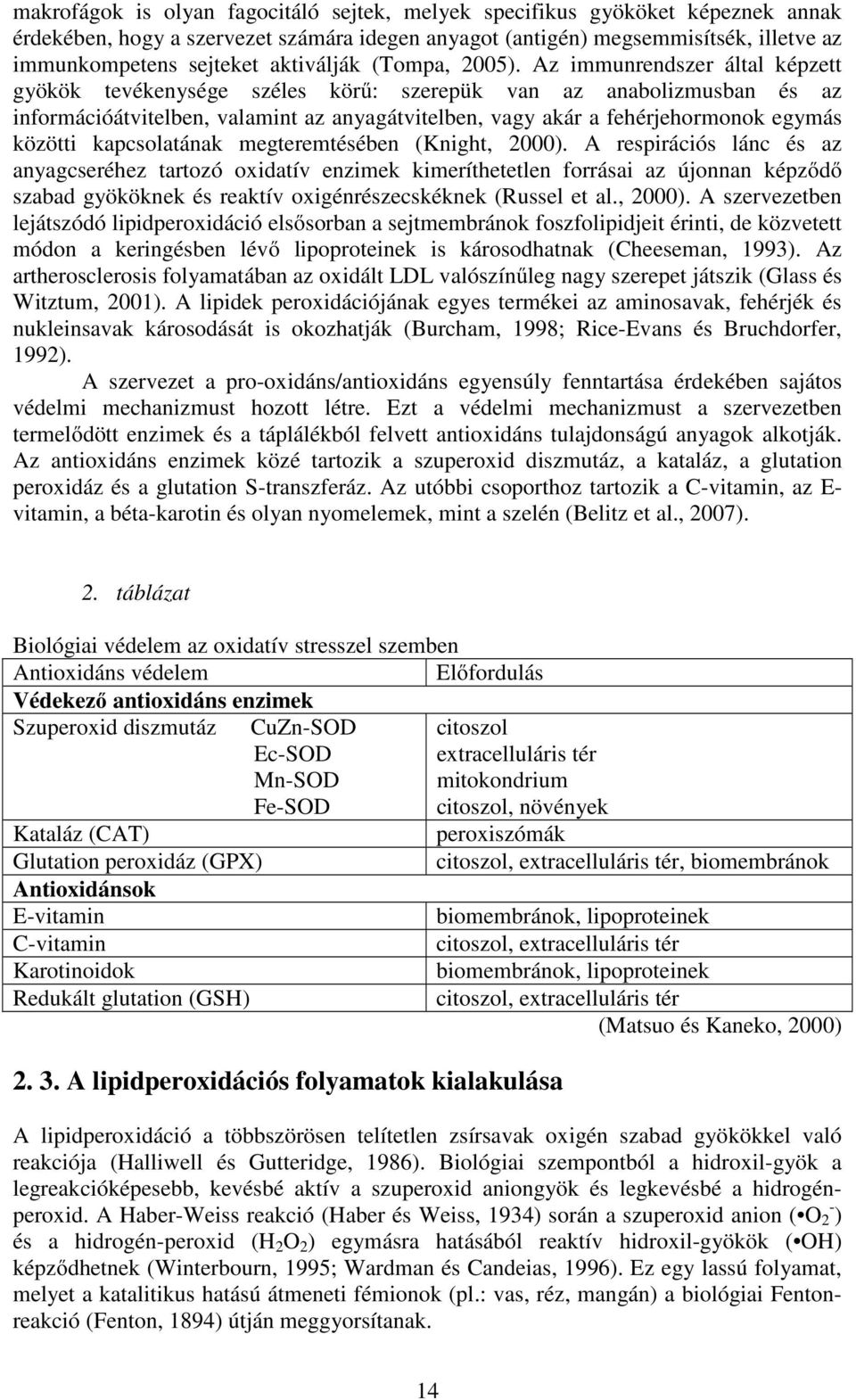 Az immunrendszer által képzett gyökök tevékenysége széles körű: szerepük van az anabolizmusban és az információátvitelben, valamint az anyagátvitelben, vagy akár a fehérjehormonok egymás közötti