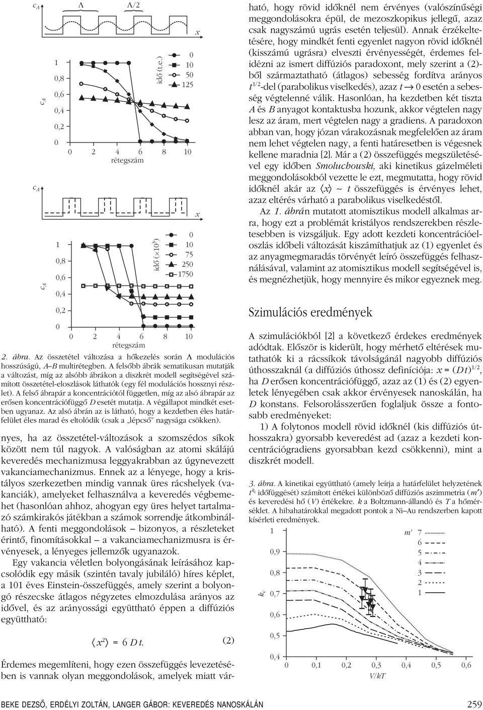 A felsô ábrapár a koncentrációtól független, míg az alsó ábrapár az erôsen koncentrációfüggô D esetét mutatja. A végállapot mindkét esetben ugyanaz.