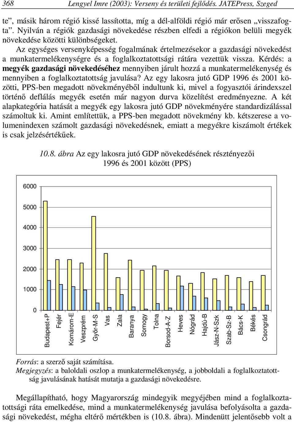 Az egységes versenyképesség fogalmának értelmezésekor a gazdasági növekedést a munkatermelékenységre és a foglalkoztatottsági rátára vezettük vissza.