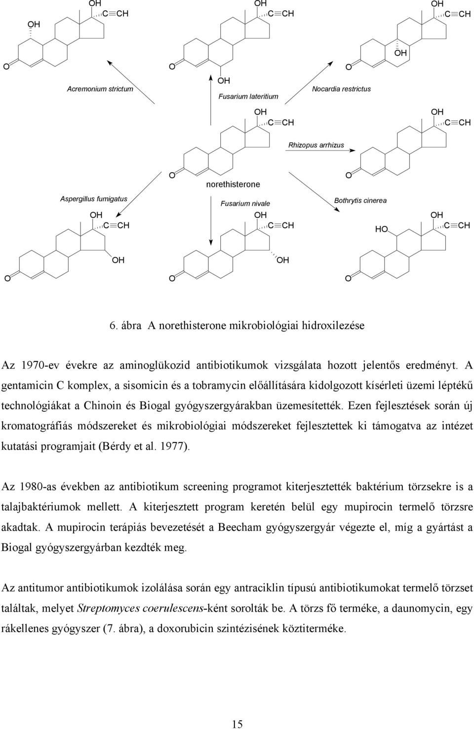 A gentamicin C komplex, a sisomicin és a tobramycin előállítására kidolgozott kísérleti üzemi léptékű technológiákat a Chinoin és Biogal gyógyszergyárakban üzemesítették.