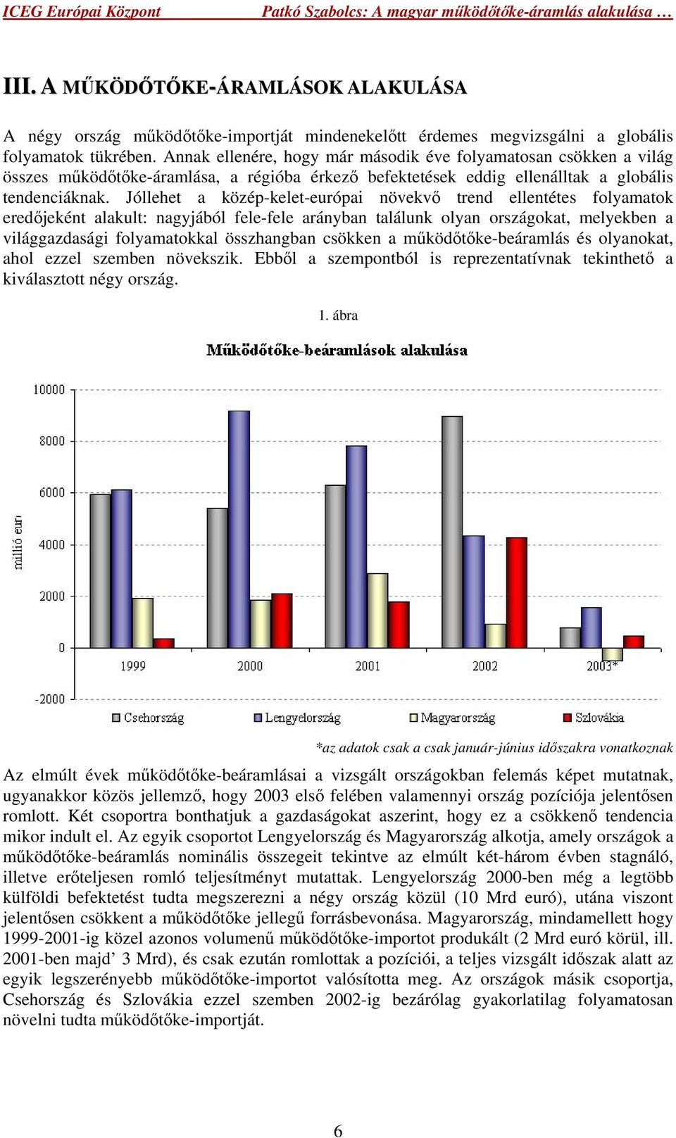 Jóllehet a közép-kelet-európai növekvő trend ellentétes folyamatok eredőjeként alakult: nagyjából fele-fele arányban találunk olyan országokat, melyekben a világgazdasági folyamatokkal összhangban