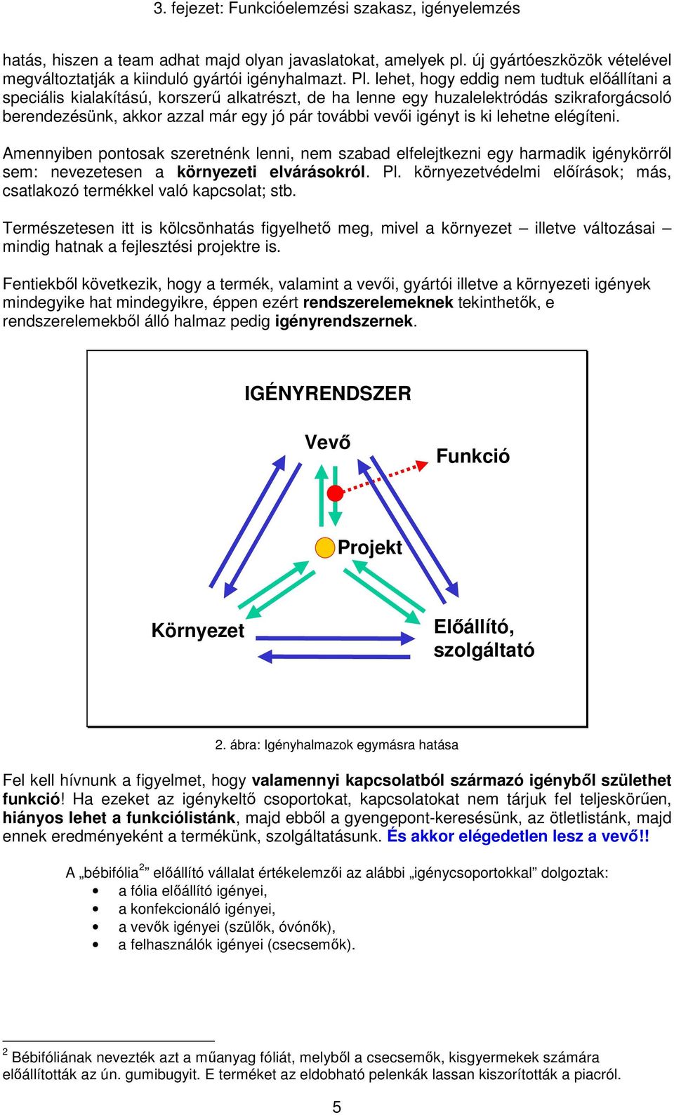 is ki lehetne elégíteni. Amennyiben pontosak szeretnénk lenni, nem szabad elfelejtkezni egy harmadik igénykörről sem: nevezetesen a környezeti elvárásokról. Pl.