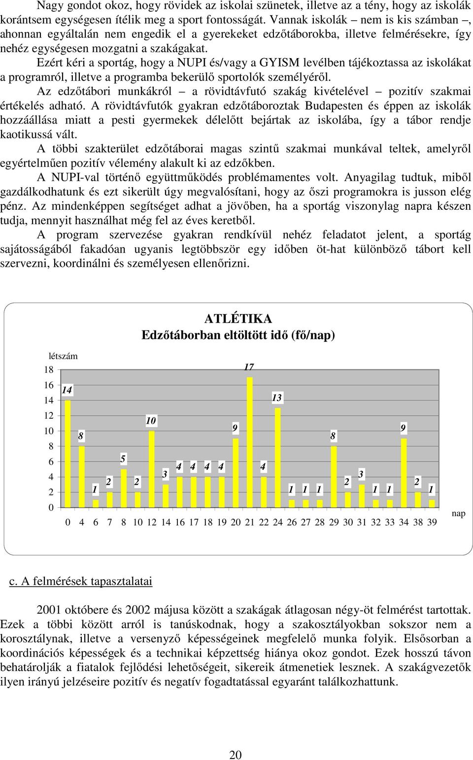 Ezért kéri a sportág, hogy a NUPI és/vagy a GYISM levélben tájékoztassa az iskolákat a programról, illetve a programba bekerülő sportolók személyéről.