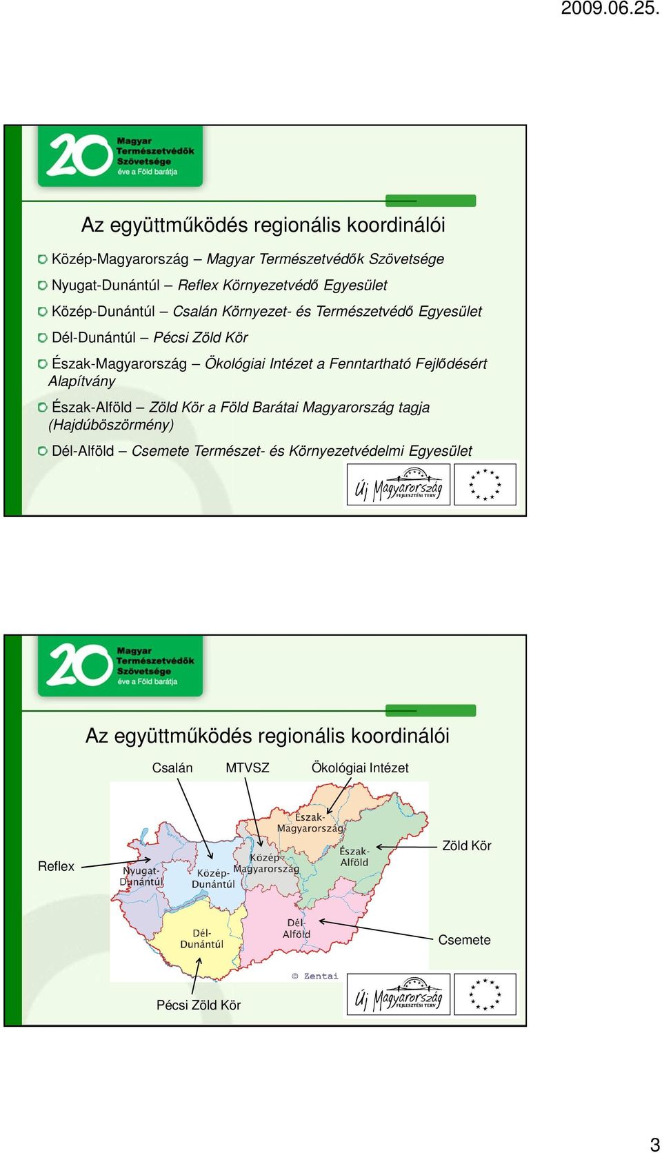 Fenntartható Fejlődésért Alapítvány Észak-Alföld Zöld Kör a Föld Barátai Magyarország tagja (Hajdúböszörmény) Dél-Alföld Csemete