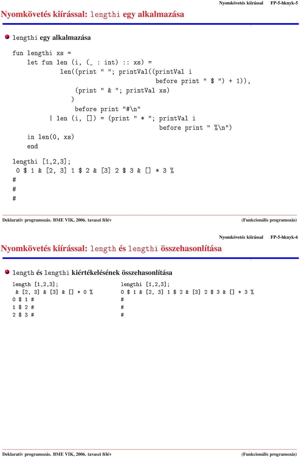 ½² ¾ ½ ¾² ¾ ² ± FP-5-hknyk-5 Deklaratív Ð Ò Ø ½ ¾ programozás. BME VIK, 2006.