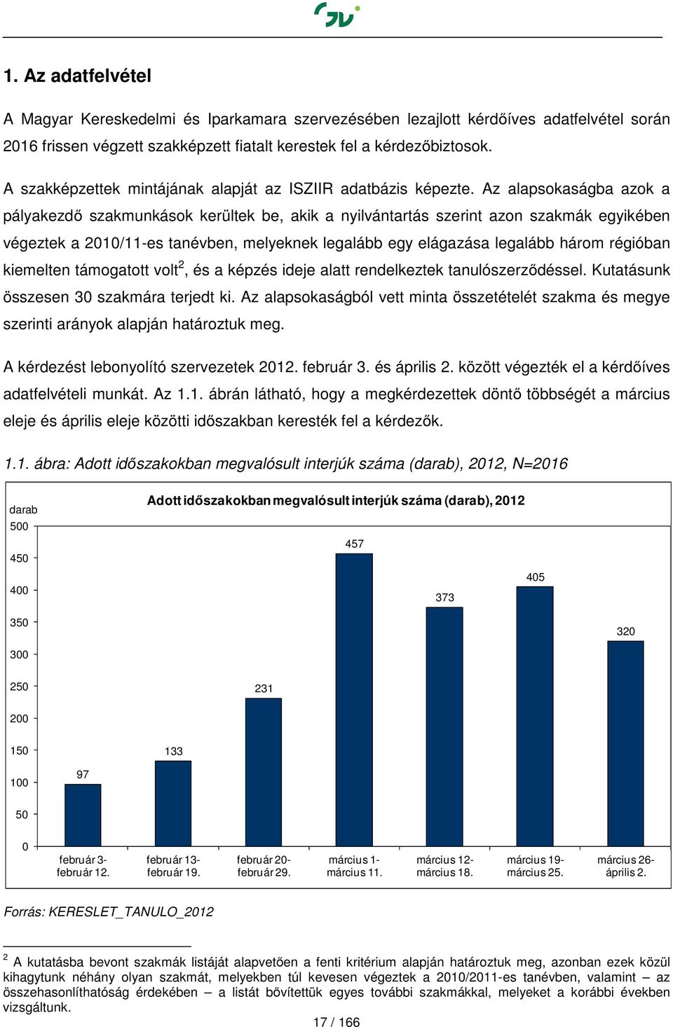 Az alapsokaságba azok a pályakezdő szakmunkások kerültek be, akik a nyilvántartás szerint azon szakmák egyikében végeztek a 2010/11-es tanévben, melyeknek legalább egy elágazása legalább három