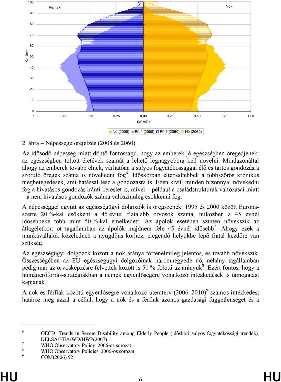 növelni. Mindazonáltal ahogy az emberek tovább élnek, várhatóan a súlyos fogyatékossággal élő és tartós gondozásra szoruló öregek száma is növekedni fog 6.