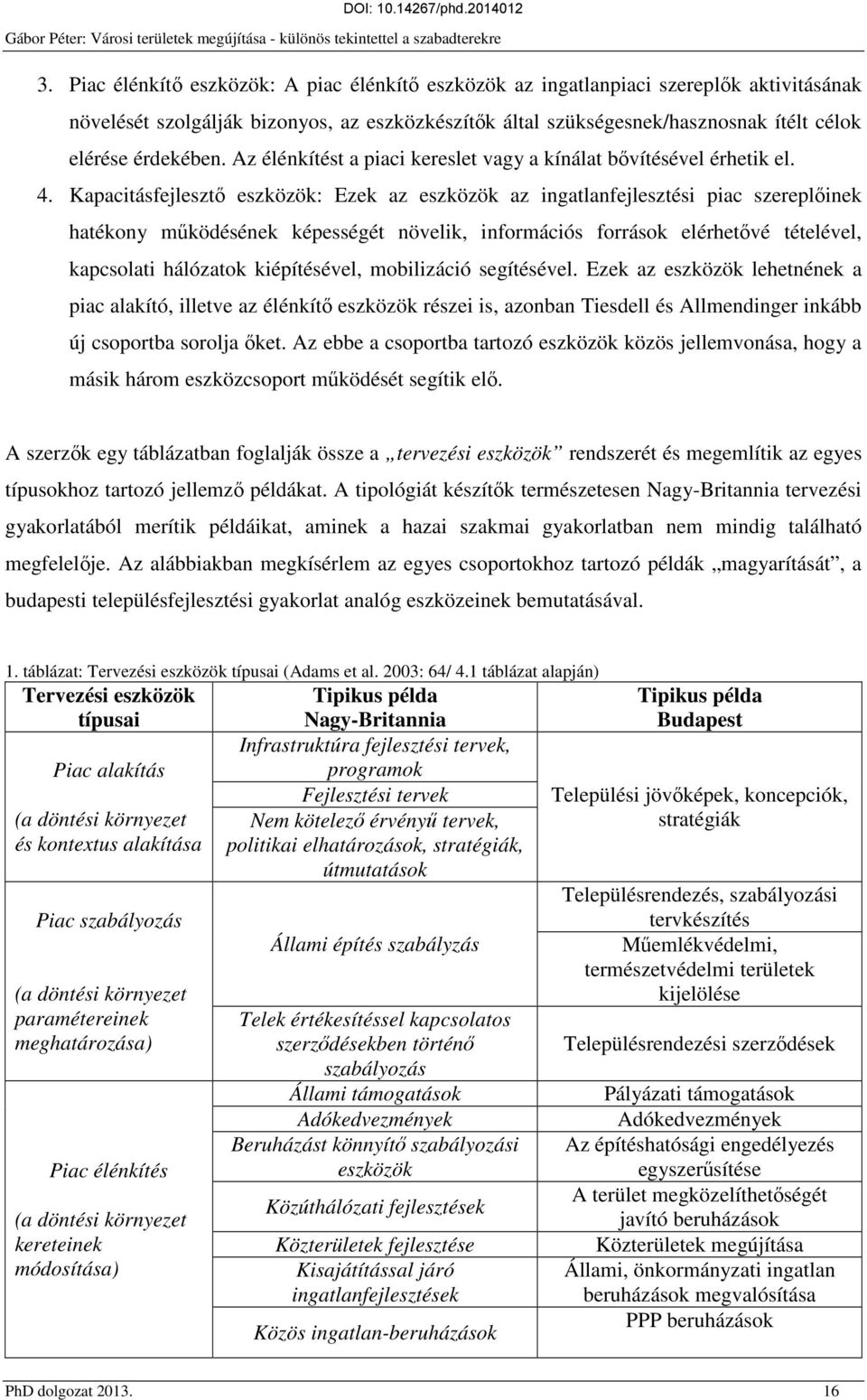 Kapacitásfejlesztő eszközök: Ezek az eszközök az ingatlanfejlesztési piac szereplőinek hatékony működésének képességét növelik, információs források elérhetővé tételével, kapcsolati hálózatok