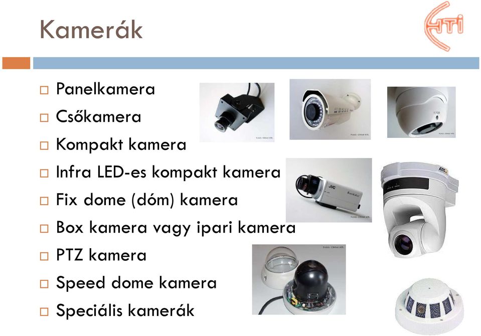 dome (dóm) kamera Box kamera vagy ipari