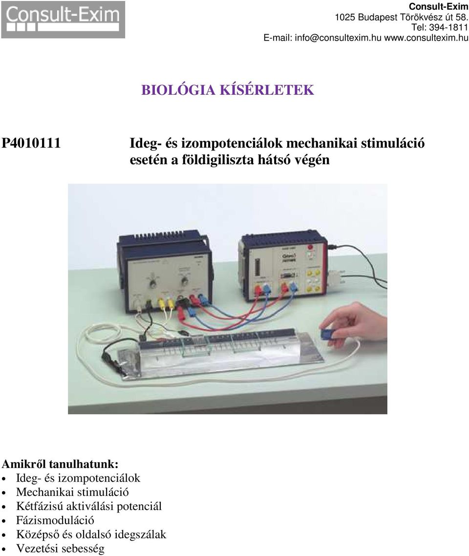 és izompotenciálok Mechanikai stimuláció Kétfázisú aktiválási