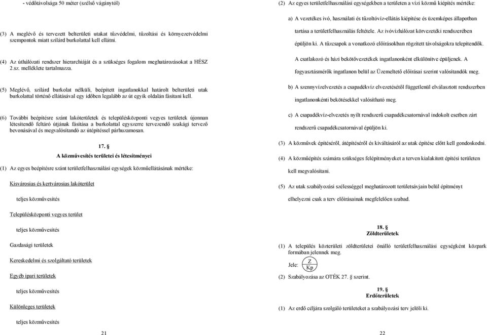 (4) Az úthálózati rendszer hierarchiáját és a szükséges fogalom meghatározásokat a HÉSZ 2.sz. melléklete tartalmazza.