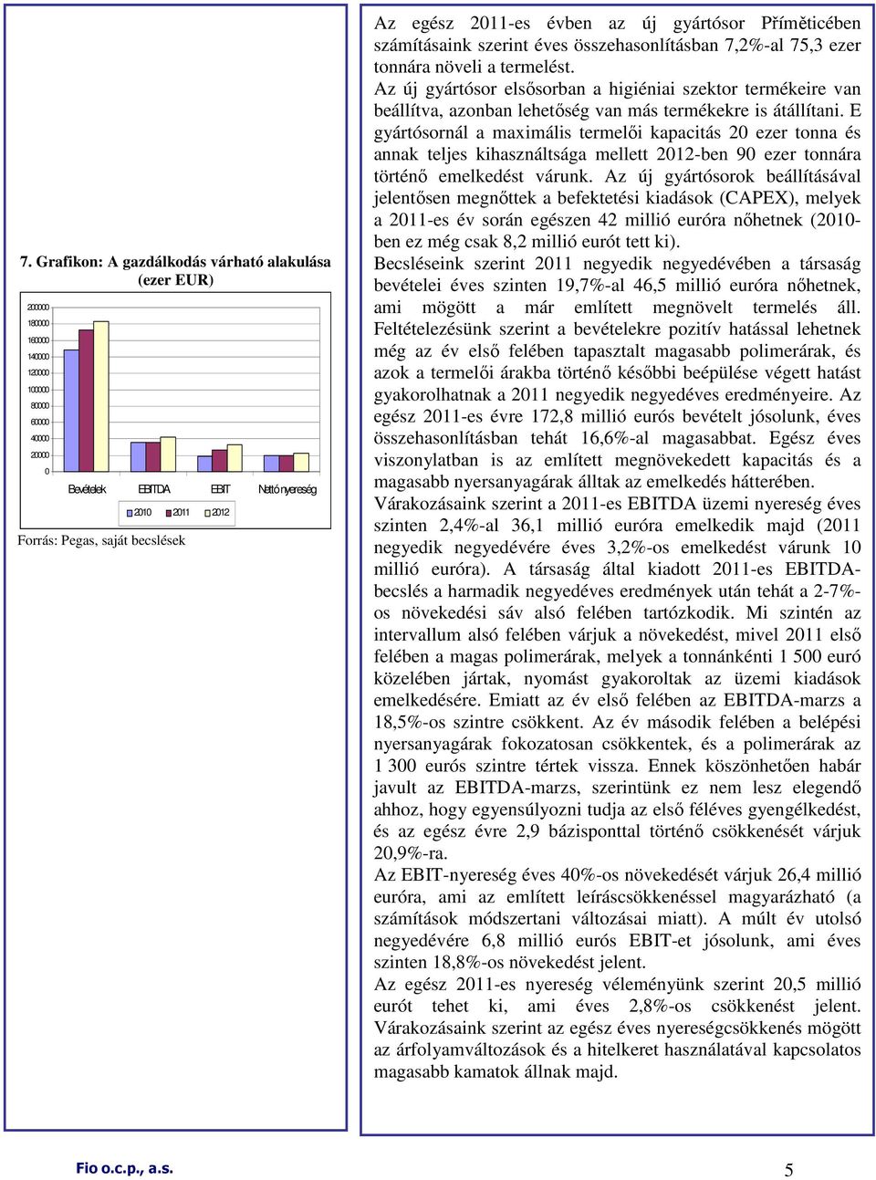 Az új gyártósor elsısorban a higiéniai szektor termékeire van beállítva, azonban lehetıség van más termékekre is átállítani.