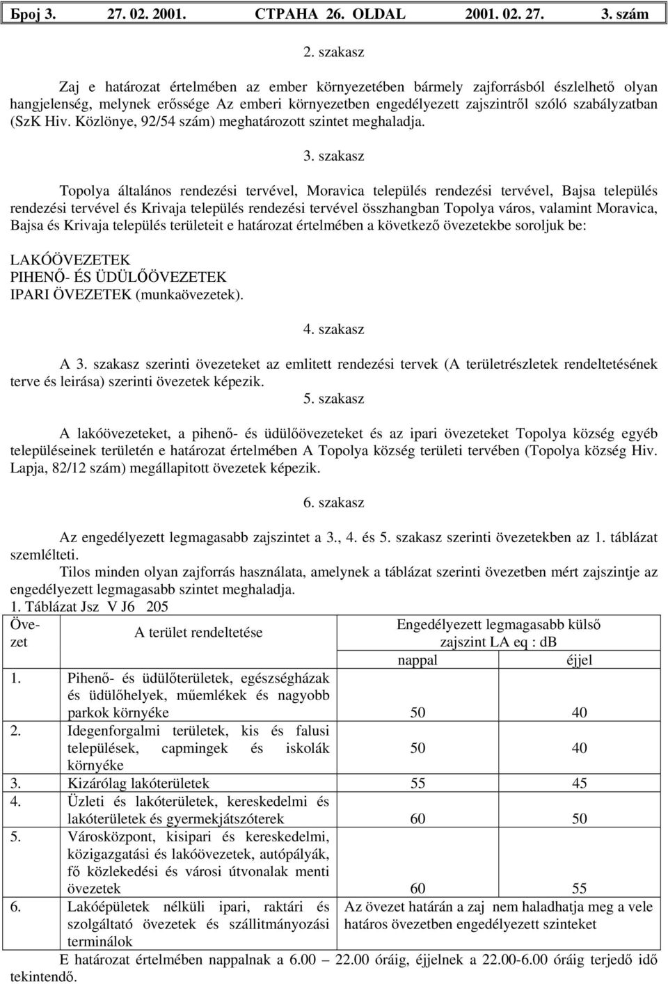 (SzK Hiv. Közlönye, 92/54 szám) meghatározott szintet meghaladja. 3.