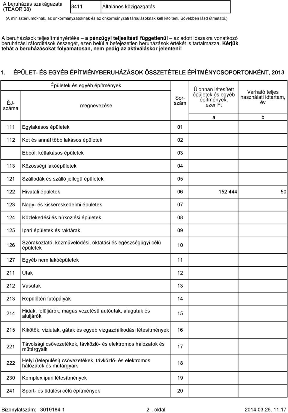 Kérjük tehát eruházásokt folymtosn, nem pedig z ktiváláskor jelenteni! 1.