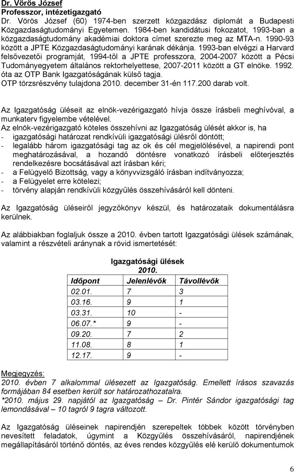 1993-ban elvégzi a Harvard felsővezetői programját, 1994-től a JPTE professzora, 2004-2007 között a Pécsi Tudományegyetem általános rektorhelyettese, 2007-2011 között a GT elnöke. 1992.