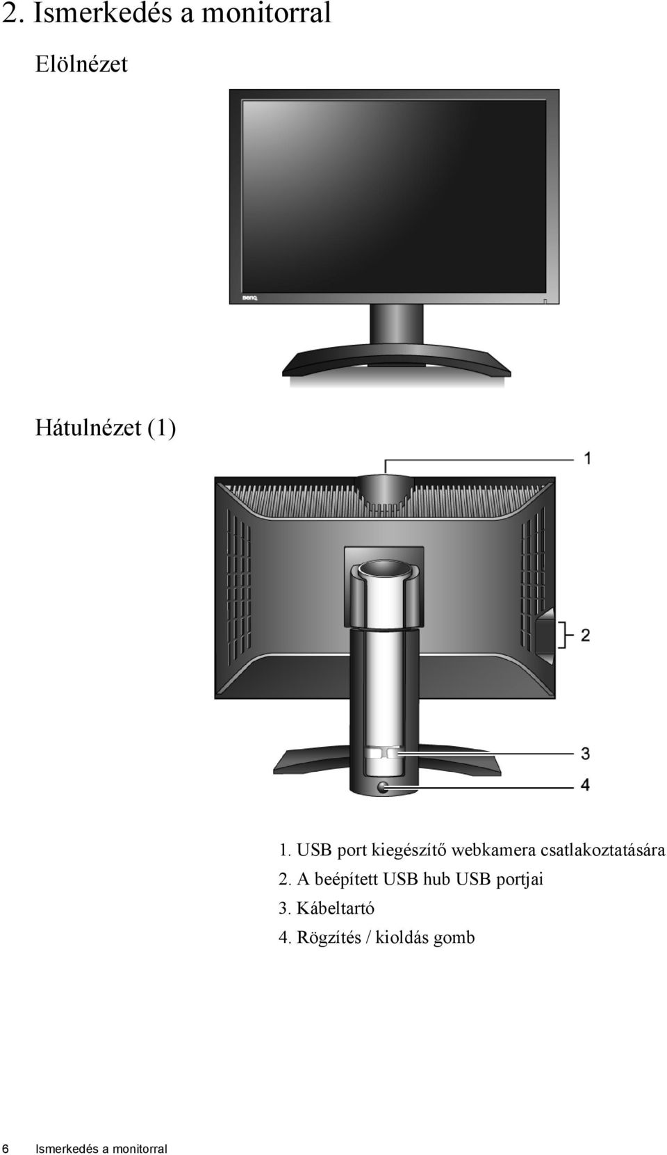 USB port kiegészítő webkamera csatlakoztatására 2.