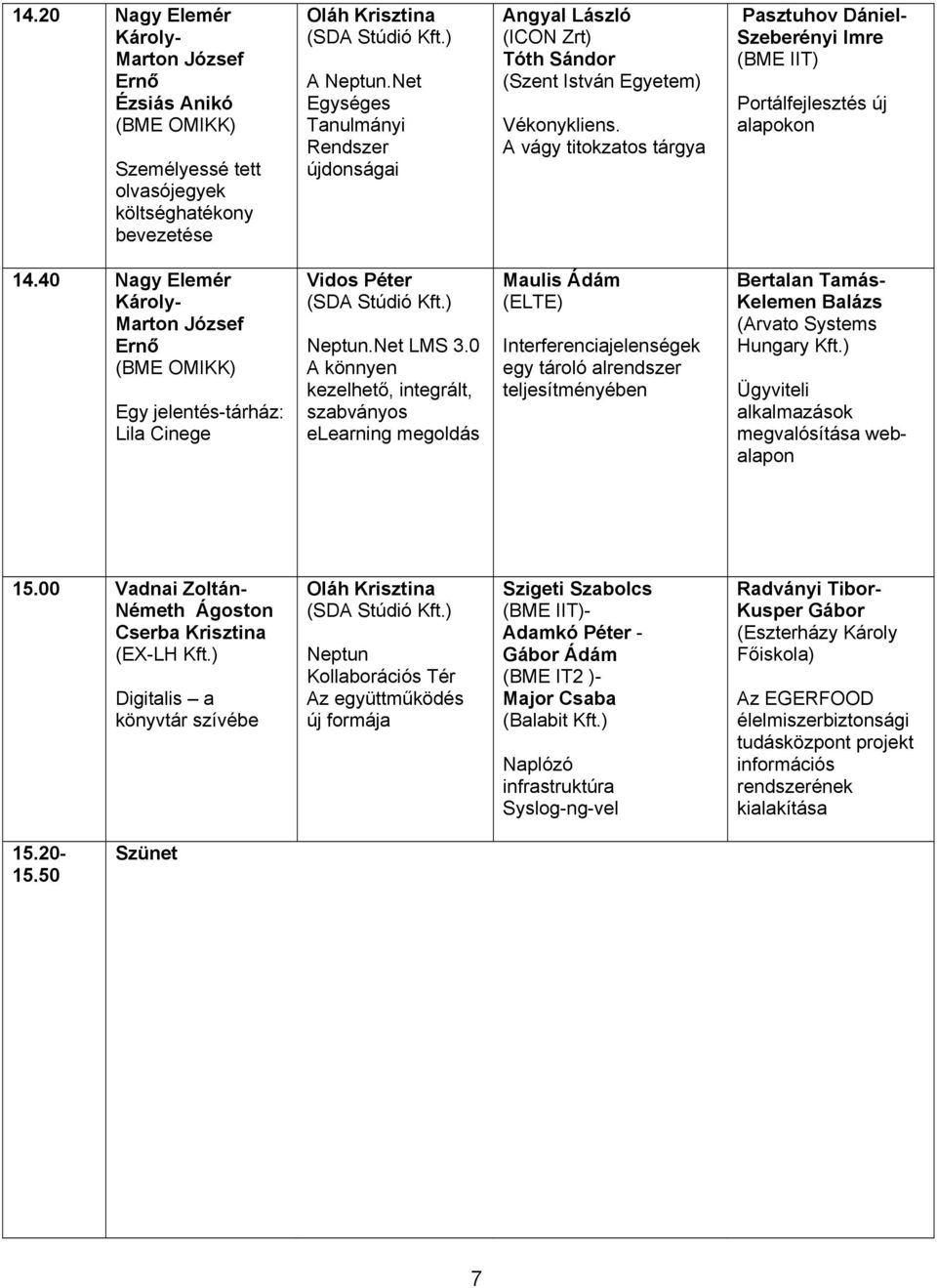 A vágy titokztos tárgy Psztuhov Dániel- Szeberényi Imre (BME IIT) Portálfejlesztés új lpokon 14.