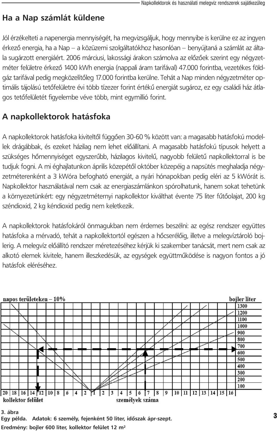 2006 már ci u si, la kos sá gi ára kon szá mol va az elõ zõ ek sze rint egy négy zet - mé ter fe lü let re ér ke zõ 1400 kwh ener gia (nap pa li áram ta ri fá val) 47.