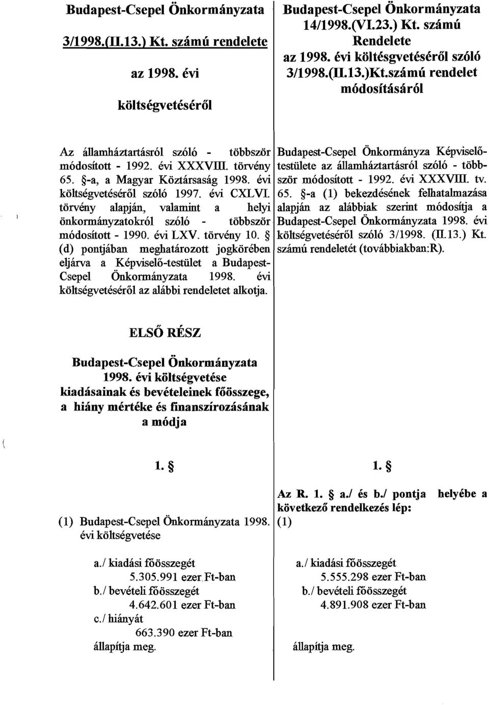 evi CXLVI. torvhy alapjhn, valamint a helyi onkomhnyzatokrol szolo - tobbszor modositott - 1990. 6vi LXV. torvhy 10.