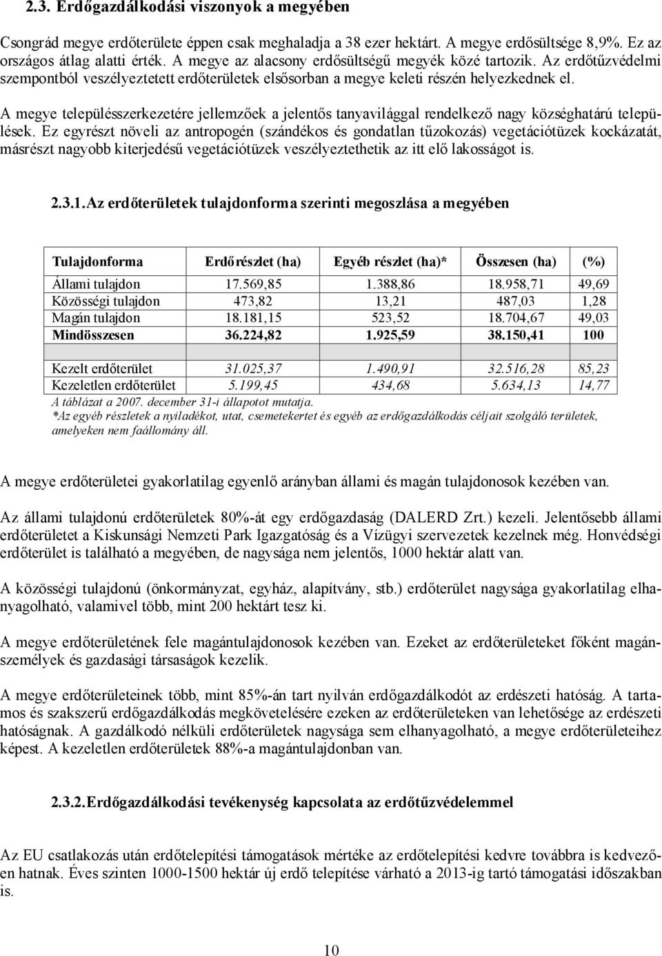 A megye településszerkezetére jellemzőek a jelentős tanyavilággal rendelkező nagy községhatárú települések.