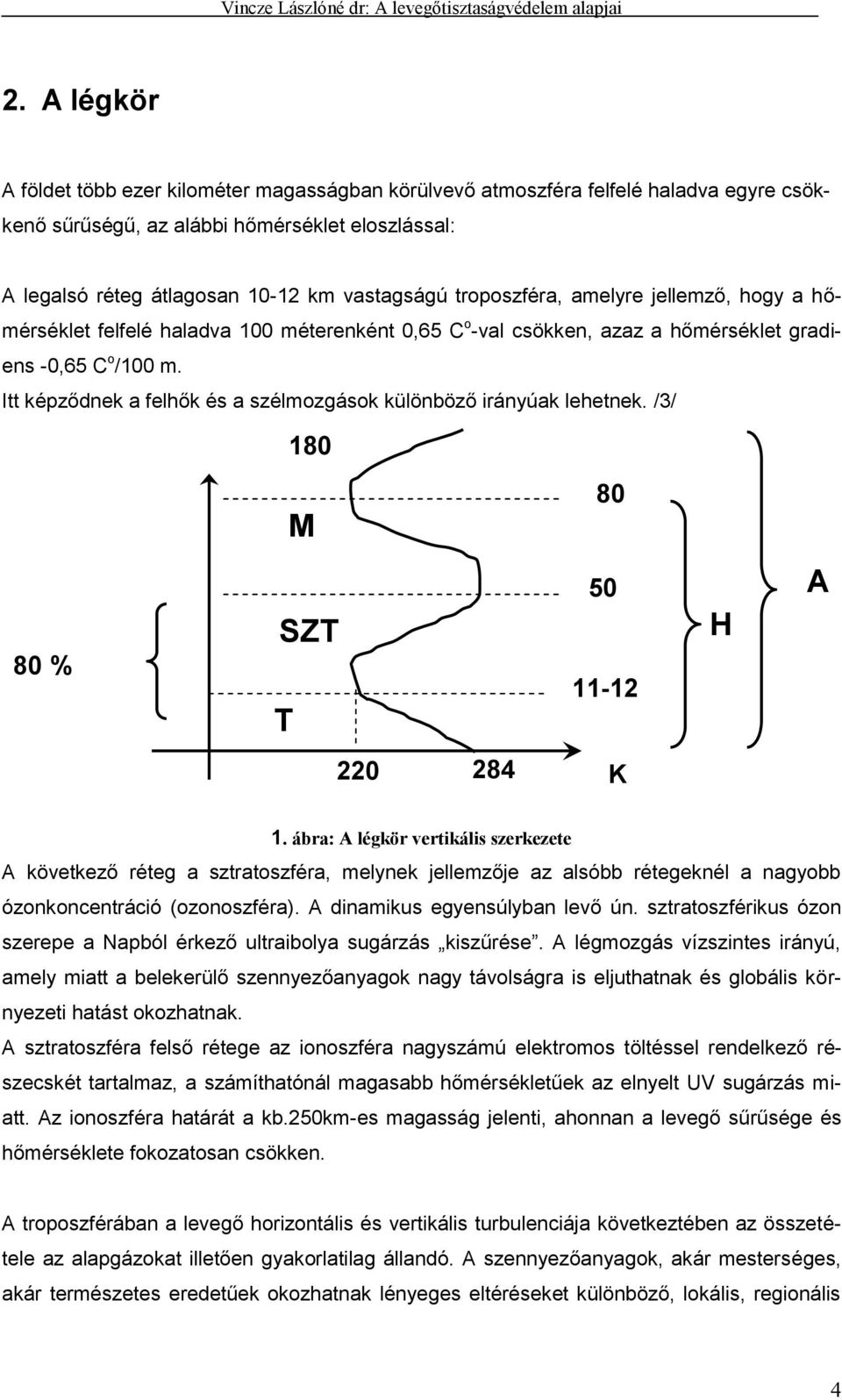 Itt képződnek a felhők és a szélmozgások különböző irányúak lehetnek. /3/ 180 M 80 80 % SZT T 50 11-12 H A 220 284 K 1.