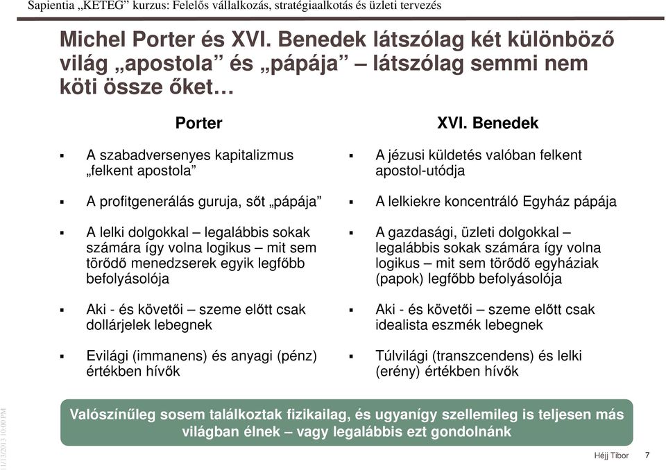 legalábbis sokak számára így volna logikus mit sem törődő menedzserek egyik legfőbb befolyásolója A gazdasági, üzleti dolgokkal legalábbis sokak számára így volna logikus mit sem törődő egyháziak