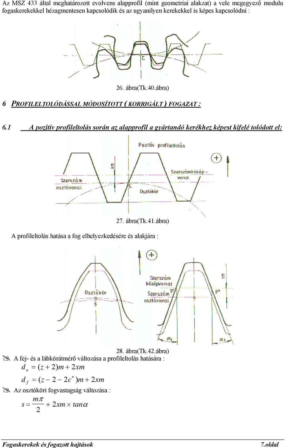 A poziív profilelolás során az alapprofil a gyárandó kerékhez képes kifelé olódo el: 7. ábra(tk.4.