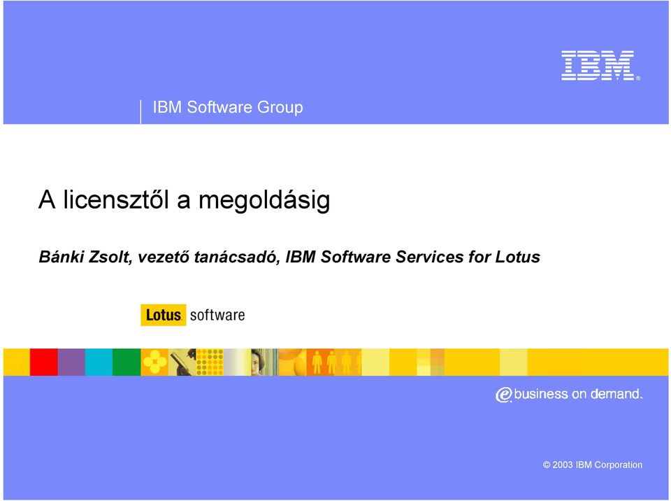 vezető tanácsadó, IBM Software